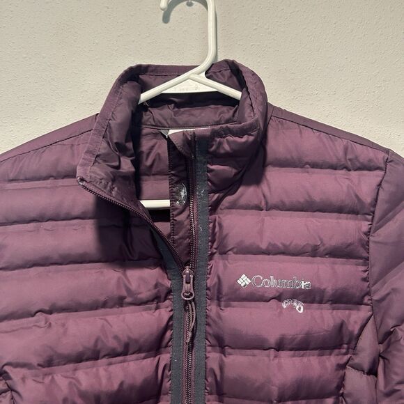 Columbia Women’s Puffer Jacket Extra Small Purple Warm Layering Zip Pockets - Picture 2 of 16